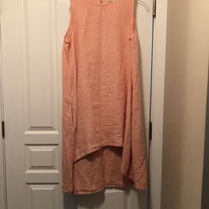 High/low linen dress